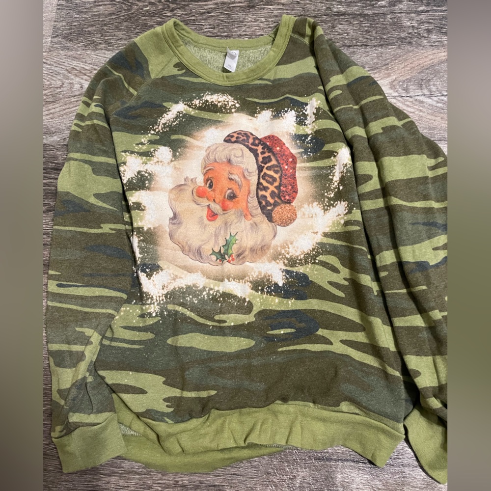 Camo Santa sweater